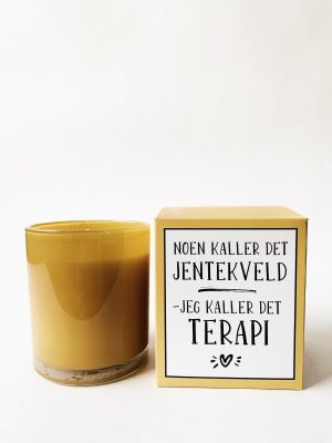 Duftlys i gaveeske 8x9cm "jentekveld - terapi"