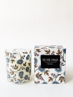 Duftlys i gaveeske 6x7cm  "Tid for hygge"  - bomull