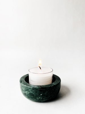 Marmor skål d 6 cm grønn
