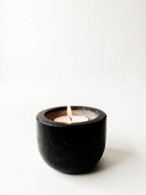 Marmor skål 5x7,5 cm sort