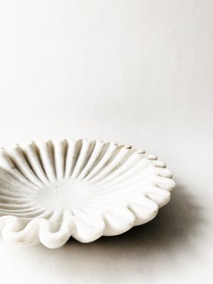 Marmor bølgefat d 25 cm