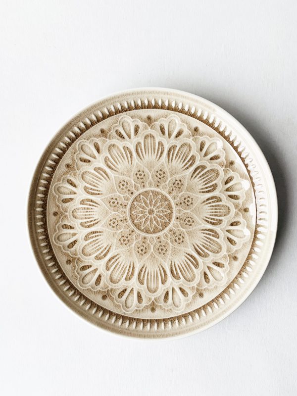 Valborg asjett d 20,5 cm sand