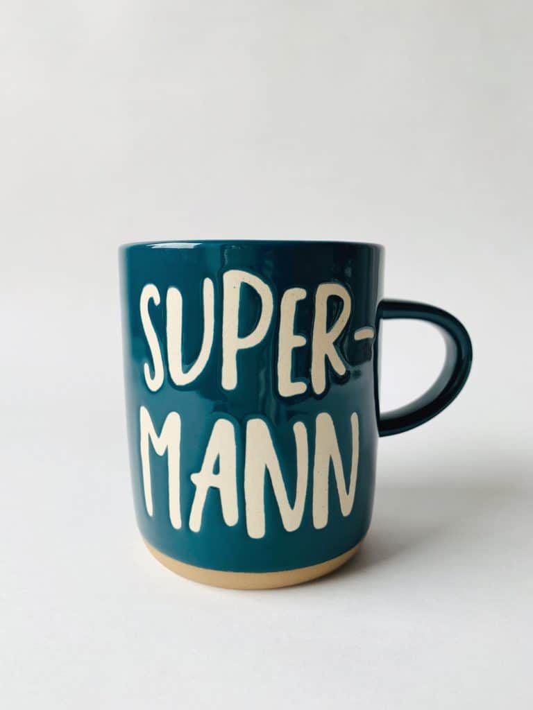 Krus h 9,5 cm «Super-mann»