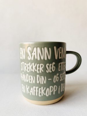 Krus h 9,5 cm "En sann venn"