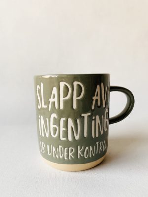 Krus h 9,5 cm "Slapp av!"