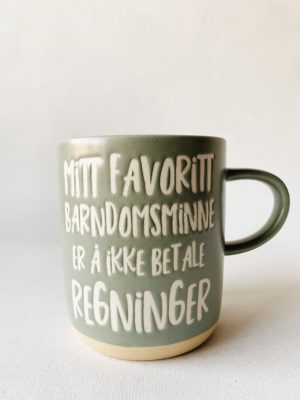 Krus h 9,5 cm "Mitt favoritt barndomsminne"