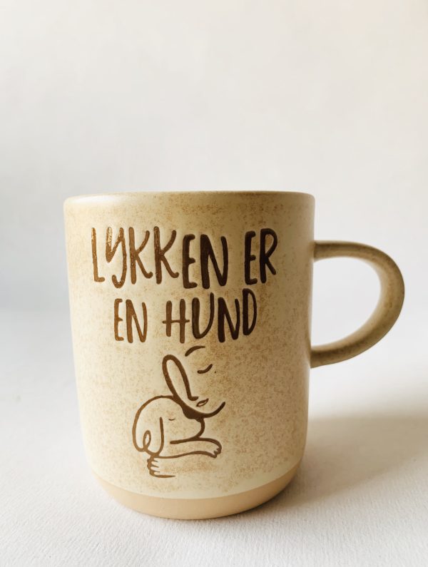 Krus 9,5 cm "Lykken er en hund"