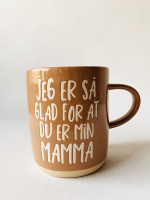 Krus 9,5 cm "Jeg er så glad for-mamma"