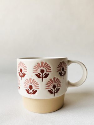 Krus retro Marie rosa blomst
