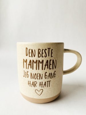 Krus h 9,5 cm "Den beste mammaen"