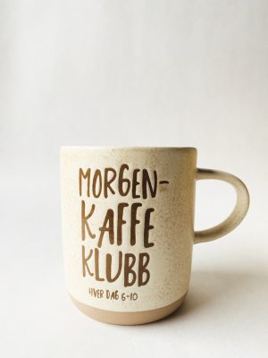Krus h 9,5 cm "Morgenkaffe klubb"