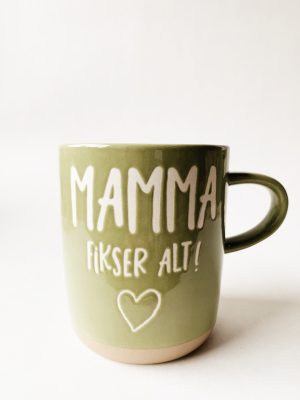 Krus h 9,5 cm "Mamma fikser alt"