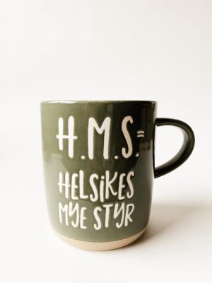 Krus h 9,5 cm "H.M.S. Helsikes mye styr"