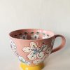 Keramikk krus "Annika" h 9 cm rosa