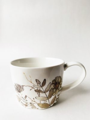 Krus 10x7,5 cm blomster "Kos deg"