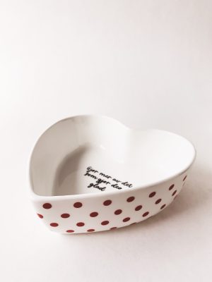 Fie hjerteskål  prikker 14x13x5 cm "Gjør mer av det"