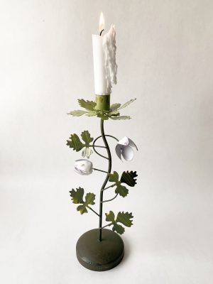 Lysestake metall klematis h 30 cm