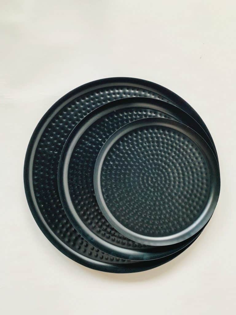 Metallfat M d 48 cm sort