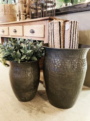 Vase hamret h 40 cm s/2