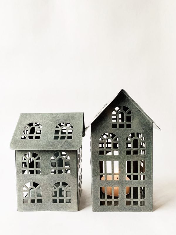 Lyshus metall A 31x18x41 cm grønt