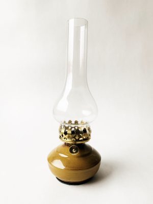 Parafinlampe t-lys h 17 cm gul
