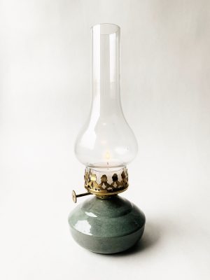 Parafinlampe t-lys h 17 cm grønn