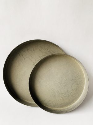 Metallfat rundt d 25 cm s/2