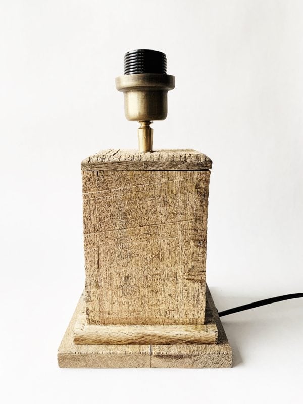 Lampefot tre firkantet h 27/ b 15 cm