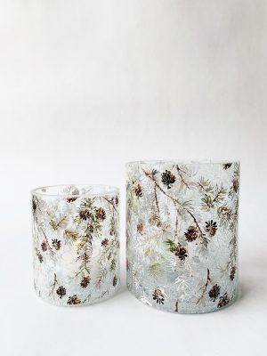 Lysglass krakelert kongler 9x10 cm