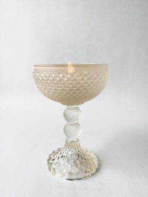 Lysholder på stett C h 15 cm creme