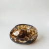 Lysholder glass organisk brun 6x10 cm