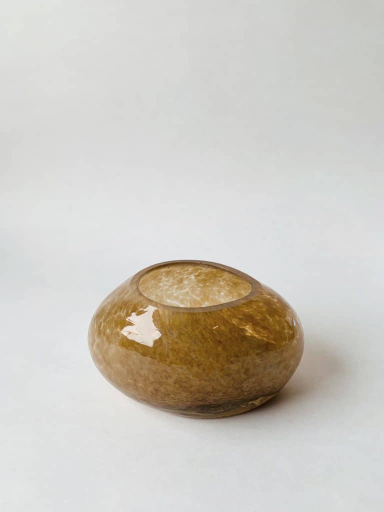 Lysholder glass organisk rust 6×10 cm