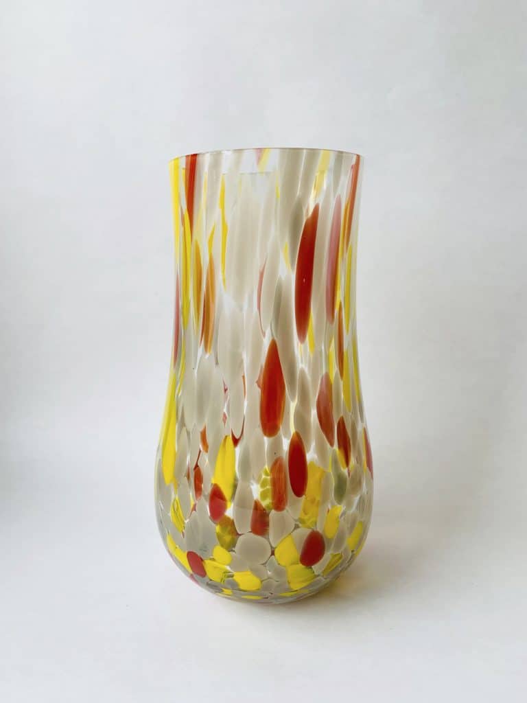 Vase glass multi h 23 cm