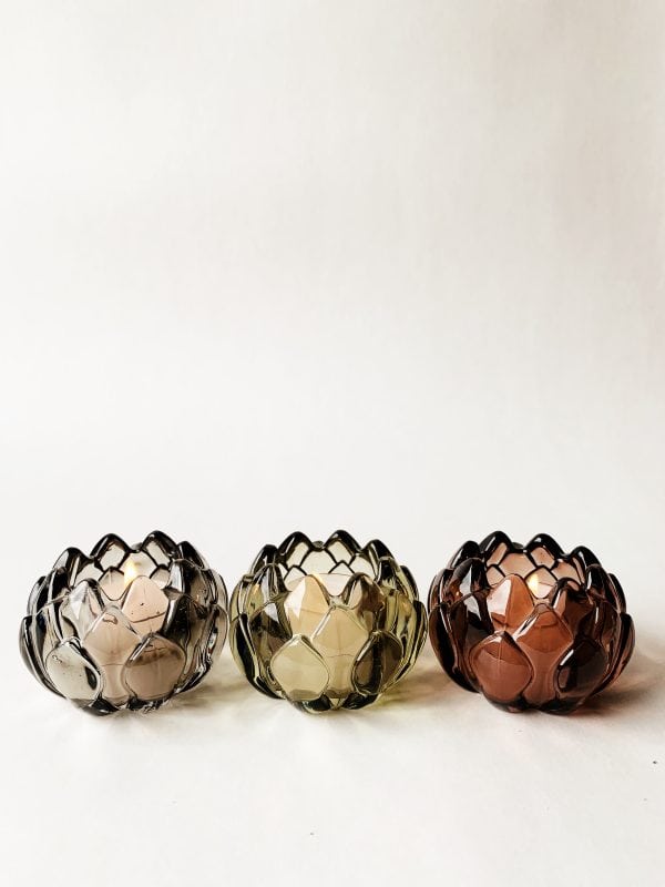 Lysglass artisjokk 8x5 cm grå - Bilde 2