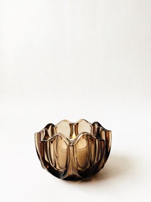 Lysglass Ida 9x6 cm brun