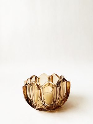 Lysglass Ida 9x6 cm gylden