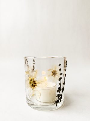 Lysglass botanikk 7x8 cm natur