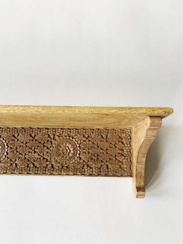 Hylle med utskjæringer 62x15 cm - Bilde 2