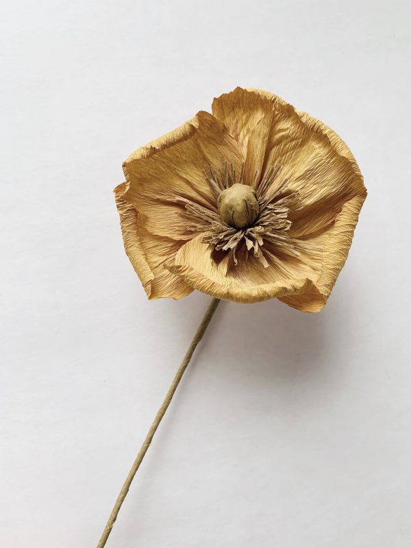 Papirblomst valmue 30 cm gul
