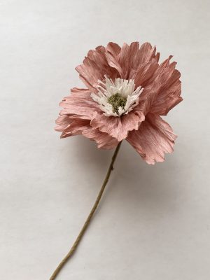 Papirblomst valmue dobbel 30 cm rosa