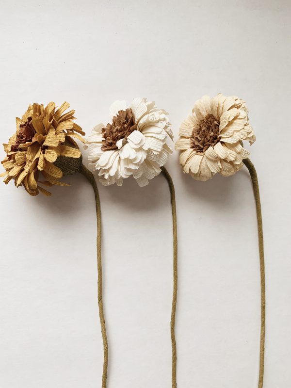 Papirblomst gerbera 30 cm gul - Bilde 2