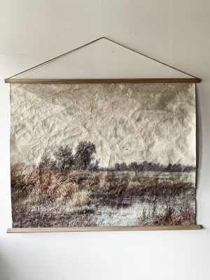 Bilde på rull 125x100 cm Landskap med vann