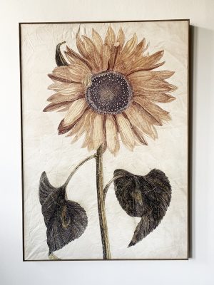 Bilde med ramme 70x100 cm Solsikke