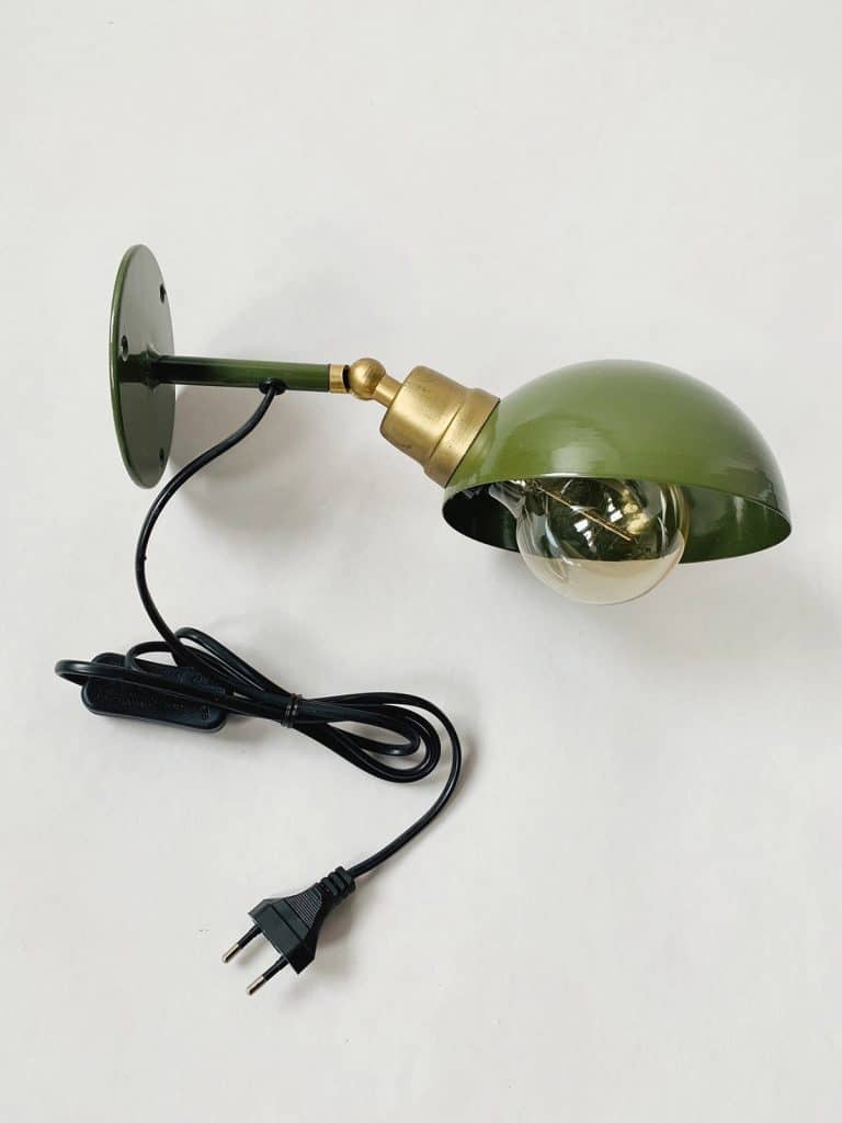 Vegglampe 15x10x30 cm grønn