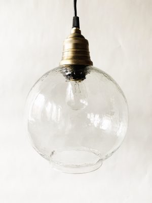 Glasslampe heng rund 19x17 cm