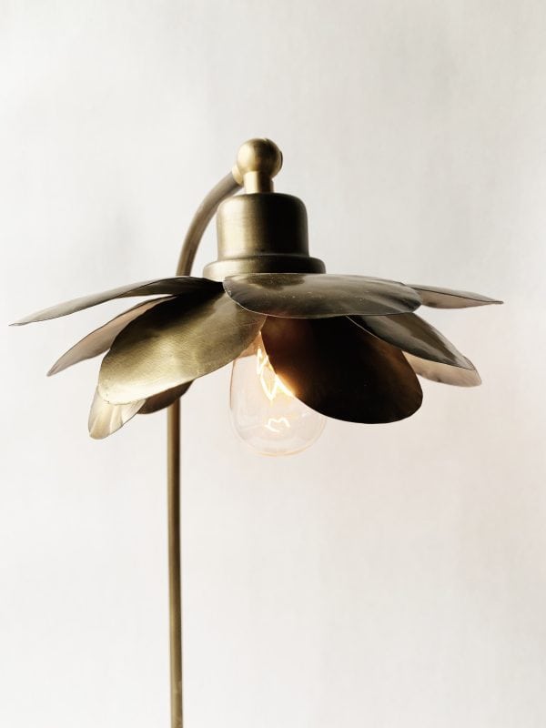 Bordlampe metall blomst h 53 cm - Bilde 2