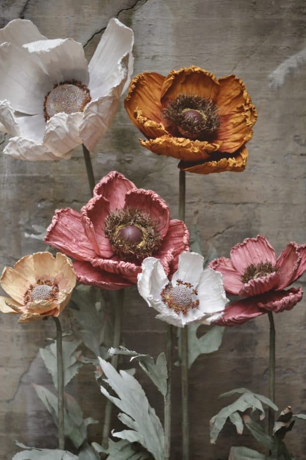 Papirblomst valmue 130 cm rust - Bilde 2