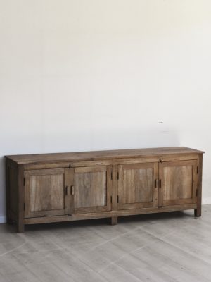Vintage skjenk m tette dører 180x45x65cm