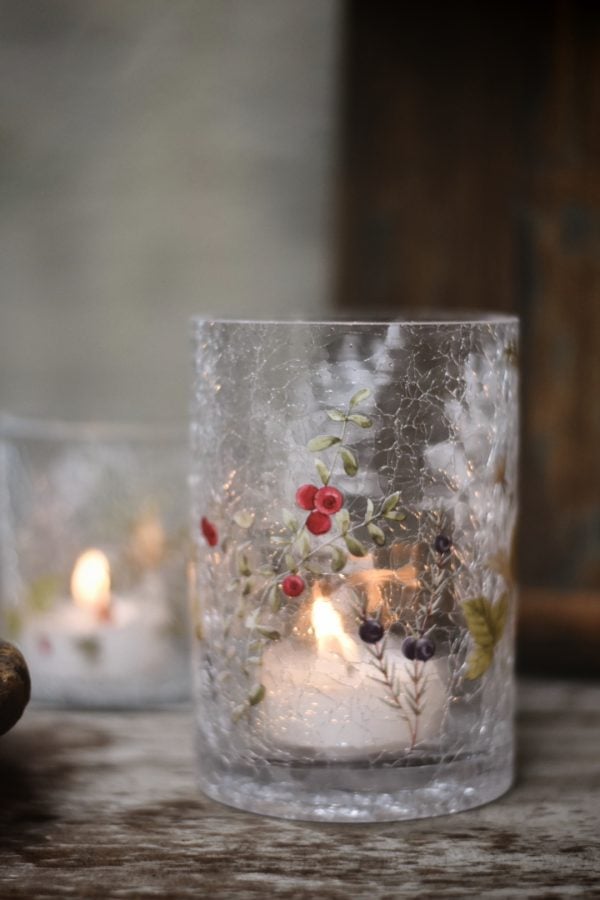 Lysglass krakelert 10x14,5 cm lyng - Bilde 2