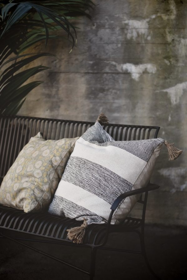 Putetrekk m striper 60x60 cm sort - Bilde 3